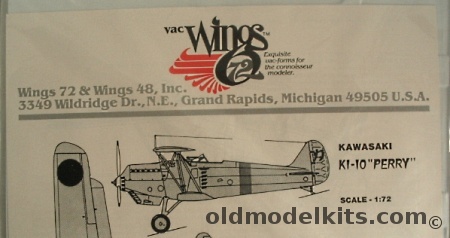 Vac Wings 1/72 Kawasaki Ki-10 Perry, VW7220 plastic model kit